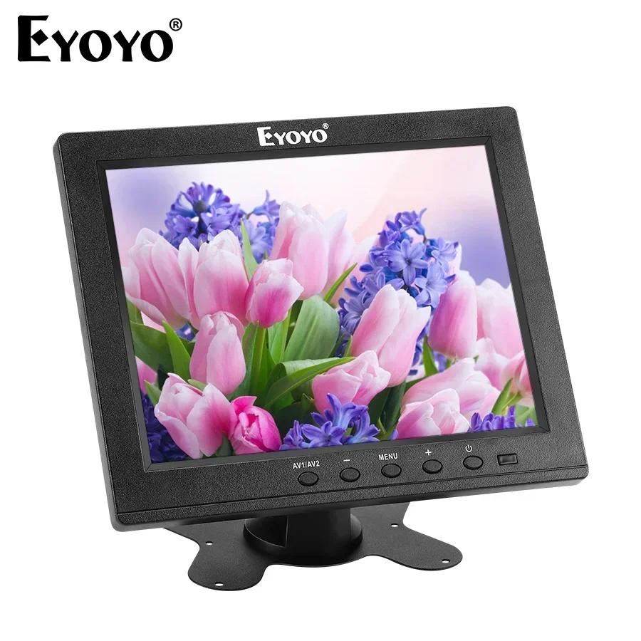 Eyoyo   Ϳ ޴ ̴ TV , TFT LCD ȭ, VGA BNC HDMI, 1024x768 ÷, EM08B, 8 ġ